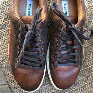 Steve Madden brown leather sneakers